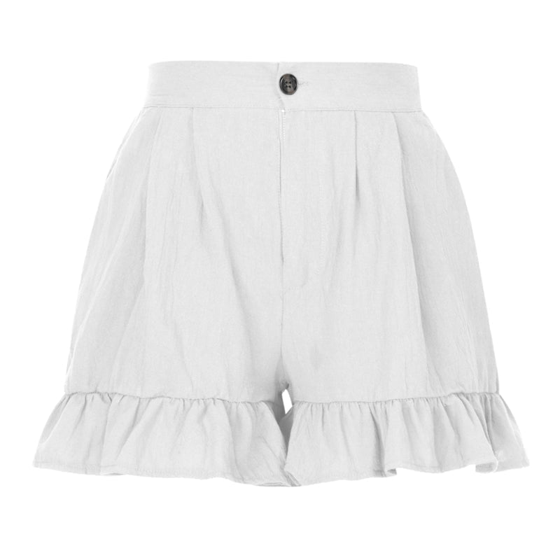 Women's High Waist Ruffle Shorts