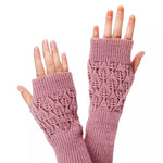 Warmers Knit Mittens Half Finger Gloves