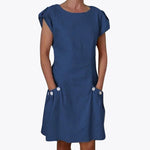 Solid Color Casual Fashion Dress