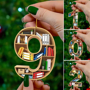 Book Lovers Christmas Ornament